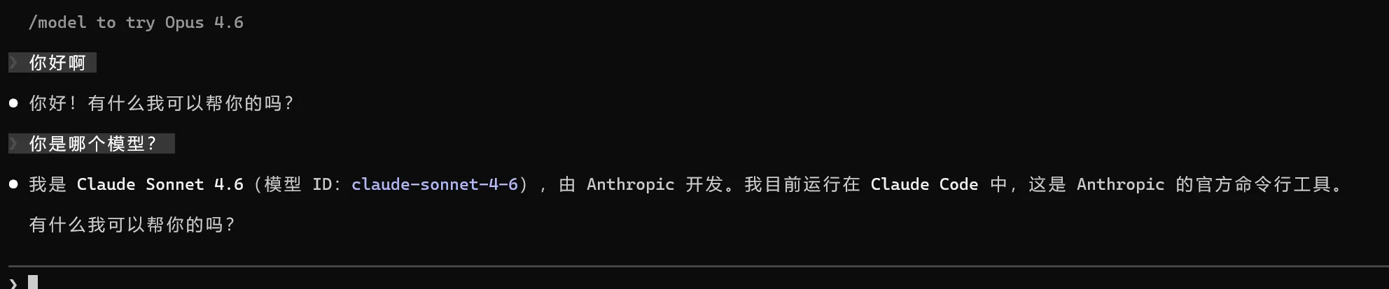 Claude Code 原始界面